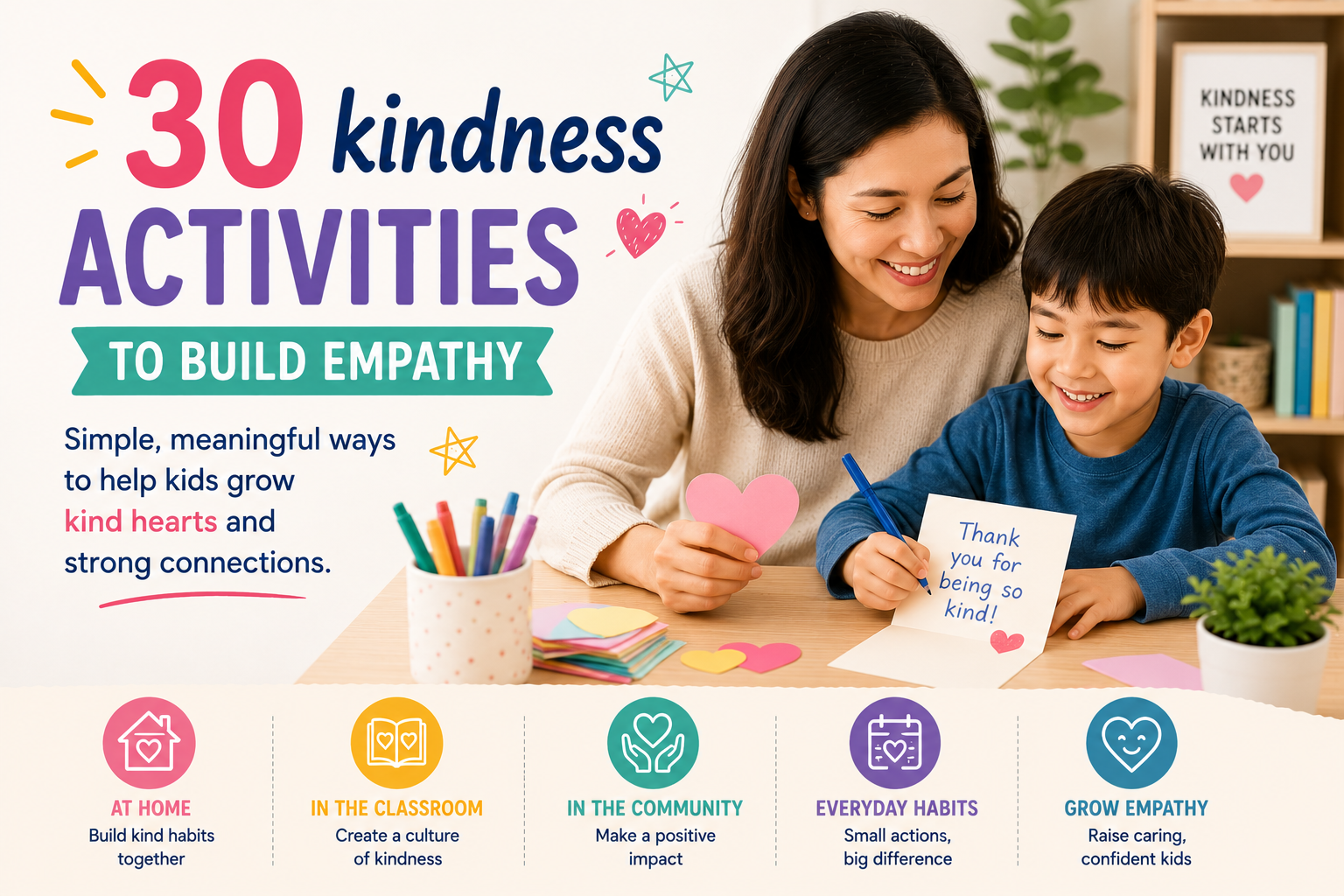 How to Teach Kindness to Kids?  30 Activities to Build Empathy
