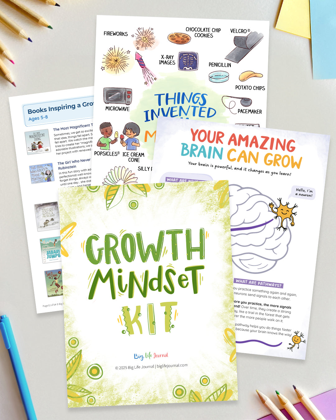 Growth Mindset Printables Kit PDF (ages 5-11) - Exclusive 50% Off